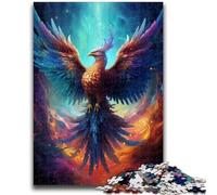 Puzzle per adulti e ragazzi, 1000 pezzi, dipinto di una fenice colorata, puzzle da 1000 pezzi, gioco stimolante, ideale come regalo per tutta la famiglia, 38x26cm