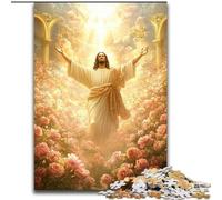 Puzzle per adulti e ragazzi, 1000 pezzi, Gesù nel giardino, elefante giocattolo, gioco intellettuale, regalo di compleanno, regali, arte murale per bambini dai 14 anni in su (dimensioni 26x38cm)