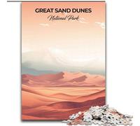 Puzzle per adulti e ragazzi 1000 pezzi Grandi dune di sabbia, gioco per famiglie antistress, sfida difficile, rafforza l'amore tra coppie, 38x26cm