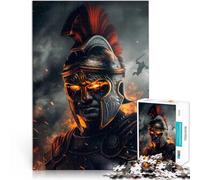Puzzle per adulti e ragazzi 1000 pezzi Guerriero romano in fiamme Fatto di cartone Adatto a persone dai 14 anni in su Giochi educativi Regali di Babbo Natale segreto misurare:38x52cm