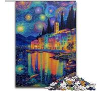 Puzzle per adulti e ragazzi 1000 pezzi Italia sotto il cielo notturno,gioco di giocattoli,ogni pezzo è unico - gioco divertente e stimolante per tutta la famiglia,adatto a bambini dai 14 anni 50x75cm