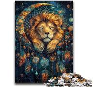 Puzzle per adulti e ragazzi, 1000 pezzi, leone, acchiappasogni, aiuta il cervello a esercitare, giocattoli avvincenti per coltivare la pazienza, decorazione da parete, 50x75cm