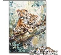 Puzzle per adulti e ragazzi 1000 pezzi Leopardo sull'albero, Elefante giocattolo Gioco intellettuale Regalo di compleanno, Regali, Arte murale per età 14+ (dimensioni 50x75cm)