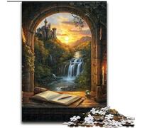 Puzzle per adulti e ragazzi, 1000 pezzi, libri di puzzle vicino alla finestra, design vivace e unico, esperienza di puzzle rilassante e stimolante, 38x26cm