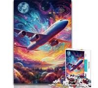 Puzzle per adulti e ragazzi, 1000 pezzi, motivo aereo di linea, ideale come regalo per tutta la famiglia, adatto per bambini dai 14 anni in su (dimensioni 75x50cm)