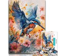 Puzzle per adulti e ragazzi 1000 pezzi motivo: Martin pescatore un puzzle impegnativo e difficile da regalare a tutta la famiglia 75x50cm