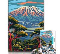 Puzzle per adulti e ragazzi, 1000 pezzi, paesaggio del Monte Kilimangiaro, giochi educativi, decorazione per la casa, gioco educativo per compleanno e Natale (38x26cm)