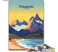 Puzzle per adulti e ragazzi 1000 pezzi Paesaggio della Patagonia, Argentina, gioco per famiglie, antistress, sfida difficile, rafforza l'amore tra coppie, 38x26cm