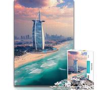 Puzzle per adulti e ragazzi, 1000 pezzi, paesaggio urbano di Dubai, ideale come regalo per tutta la famiglia, adatto a bambini di età compresa tra 14 e 18 anni (dimensioni 75x50cm)