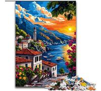 Puzzle per adulti e ragazzi 1000 pezzi Paesaggio urbano italiano, giocattoli, giochi educativi, antistress, rafforzano l'amore tra coppie (dimensioni 26x38cm)