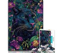 Puzzle per adulti e ragazzi, 1000 pezzi, pantera della giungla, aiuta il cervello a esercitare i giocattoli avvincenti per coltivare la pazienza, collezione di artisti, belle arti (38x26cm)