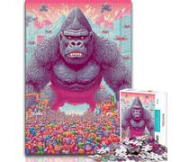 Puzzle per adulti e ragazzi, 1000 pezzi, puzzle a forma di scimpanzé, difficile da completare ma divertente e umoristico, compleanni e anniversari (38x26cm)