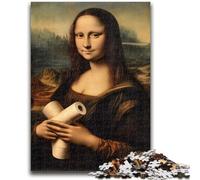 Puzzle per adulti e ragazzi 1000 pezzi Puzzle astratto Monna Lisa Aiuta il cervello a esercitare Giocattoli avvincenti per coltivare la pazienza Adatto per coppie 50x75cm