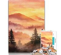 Puzzle per adulti e ragazzi, 1000 pezzi, puzzle per adulti "Autunno Mattino", antistress, sfida difficile, decorazioni e regali unici per la casa (dimensioni 75x50cm)