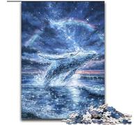 Puzzle per adulti e ragazzi, 1000 pezzi, puzzle Space Whale, aiuta il cervello a esercitare i giocattoli avvincenti per coltivare la pazienza, decorazione perfetta, 38x26cm