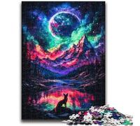 Puzzle per adulti e ragazzi, 1000 pezzi, puzzle Volpe sotto il pianeta, gioco rompicapo educativo per compleanni e Natale, per età 14 anni, 50x75cm