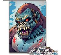 Puzzle per adulti e ragazzi 1000 pezzi Scimmia cyborg blu, giocattoli, giochi educativi antistress, interazione genitore-figlio (dimensioni 26x38cm)