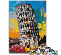 Puzzle per adulti e ragazzi 1000 pezzi Torre pendente di Pisa Giochi educativi Decorazione per la casa Gioco educativo per compleanno, Natale 50x75cm