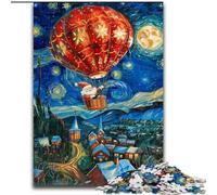 Puzzle per adulti e ragazzi, 1000 pezzi, Van Gogh, cielo notturno, Babbo Natale, giocattolo educativo intellettuale decomprimente, ideale come regalo per tutta la famiglia (dimensioni 50x75cm)