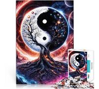 Puzzle per adulti e ragazzi 2000 pezzi Albero della vita Yin Yang Fatto di carta，per 14+ Giocare con i giocattoli Come regalo per tutta la famiglia e gli amici。misurare：70x100cm/27.5x39.3pollice