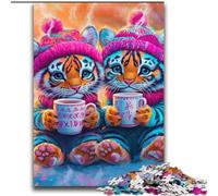 Puzzle per adulti e ragazzi 2000 pezzi Due cuccioli di tigre per età 14 anni e oltre Giocattolo educativo intellettuale decomprimente Ottimo regalo 70x100cm