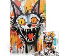 Puzzle per adulti e ragazzi 2000 pezzi Graffiti di gatto Street Art Fatto di carta,per età pari o superiore a 14 anni Giocare con i giocattoli regali per amici e familiari。misurare:70x100cm