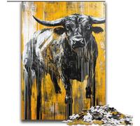 Puzzle per adulti e ragazzi 2000 pezzi Toro nero e oro Gioco impegnativo e gioco per famiglie Ideale come regalo per tutta la famiglia 70x100cm