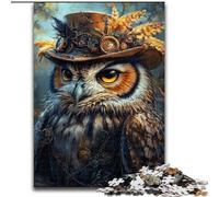 Puzzle per adulti e ragazzi da 1000 pezzi, gufo misterioso, educativo e didattico, ideale come regalo per tutta la famiglia dimensioni 26x38cm