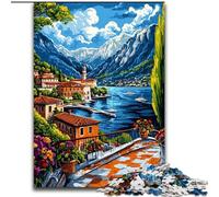 Puzzle per adulti e ragazzi da 1000 pezzi raffiguranti paesaggi urbani italiani,un gioco stimolante e divertente per tutta la famiglia,con pezzi completamente interconnessi e di forma casuale 26x38cm