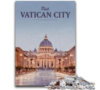 Puzzle per adulti e ragazzi da 1000 pezzi Visita la Città del Vaticano Divertimento per famiglie Ideale come regalo per tutta la famiglia dai 14 anni in su (dimensioni 50x75cm)