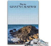 Puzzle per adulti e ragazzi da 1000 pezzi Visita la Giant's Causeway Divertimento per famiglie Ideale come regalo per tutta la famiglia dai 14 anni in su (dimensioni 50x75cm)