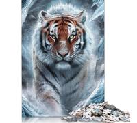 Puzzle per adulti e ragazzi L'era glaciale La tigre Puzzle da 1000 pezzi Puzzle in legno per adulti Puzzle divertenti per famiglie Giochi 1000 pezzi (75x50 cm)