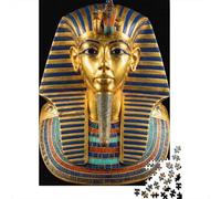 Puzzle per Adulti e Ragazzi Maschera del Faraone d'Oro: Maschera d'Oro di Tutankhamon 1000 Pezzi Giochi Educativi per Decorazione Parete 38x26cm/1000 pezzi