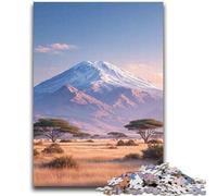 Puzzle per adulti e ragazzi, puzzle da 1000 pezzi del Monte Kilimangiaro, antistress con pezzi completamente interconnessi di forma casuale, per ragazzi di 14 anni, 26x38cm