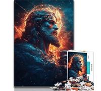 Puzzle per adulti e ragazzi, puzzle da 1000 pezzi, Gesù fantasy dorato, giocattoli, giochi educativi, antistress, interazione genitore-figlio, 38x26cm