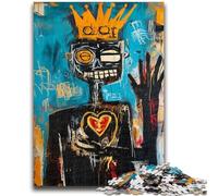 Puzzle per adulti e ragazzi Puzzle da 1000 pezzi in stile Basquiat King per bambini dai 14 anni in su Interessanti regali per ridurre lo stress per amici e familiari 26x38cm