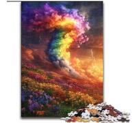 Puzzle per adulti e ragazzi, puzzle da 1000 pezzi, Rainbow Tornado, analisi e logica con pezzi completamente interconnessi di forma casuale, per bambini dai 14 anni in su (dimensioni 26x38cm)