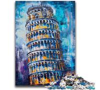 Puzzle per adulti e ragazzi Puzzle da 1000 pezzi Torre di Pisa Aiuta il cervello a esercitare Giocattoli avvincenti per coltivare la pazienza Adatto alle coppie 50x75cm