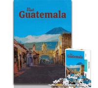 Puzzle per adulti e ragazzi, puzzle da 1000 pezzi, visita il Guatemala, giochi educativi, decorazioni per la casa, gioco educativo per compleanni e Natale (75x50cm)