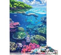 Puzzle per adulti e vibrante ecosistema della barriera corallina, puzzle da 1000 pezzi, puzzle di carta per adulti e dai 18 anni in su, gioco rompicapo 38x26 cm/1000 pezzi