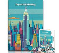 Puzzle per adulti Empire State Building, puzzle da 1000 pezzi, gioco per famiglie, antistress, sfida difficile, collezione di artisti, belle arti, 38x26cm