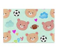 Puzzle per adulti, famiglia, elefante bianco, regali, simpatici volti d'orso, adulti, puzzle artistici, puzzle artistici, 500 pezzi