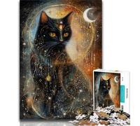 Puzzle per adulti Fantasy Black Cat Puzzle 1000 pezzi per adulti giocattolo educativo intellettuale decomprimente regalo di compleanno regali (26x38cm)