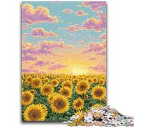 Puzzle per adulti Fantasy Girasole, difficili da completare ma divertenti e spiritosi, decorazioni e regali unici per la casa 26x38cm