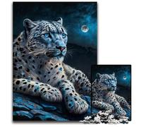 Puzzle per adulti Fantasy Leopard 1000 pezzi Puzzle in legno per adulti Perfetto come decorazione fai da te o regalo di compleanno 50x75CM/19,68x29,52 pollici