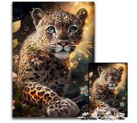 Puzzle per adulti "Fantasy Leopard" da 1000 pezzi, ideale per gli innamorati, perfetto come regalo di Natale, Capodanno e San Valentino, 50x75CM/19,68x29,52 pollici.