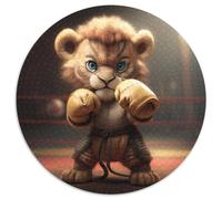 Puzzle per adulti Fantasy Lion 1000 pezzi, puzzle rotondo da 1000 pezzi, livello di abilità principiante, ottimo come regalo di compleanno e per le feste, 67,5x67,5 cm