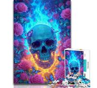 Puzzle per adulti Fantasy Skeleton Butterfly 1000 pezzi Puzzle per adulti e ragazzi con pezzi completamente interconnessi di forma casuale per bambini dai 14 anni in su (26x38cm)