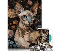 Puzzle per adulti Fantasy Sphynx Cat 1000 pezzi Puzzle per adolescenti e adulti, giocattoli, giochi educativi antistress, interazione genitore-figlio 75x50cm