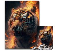 Puzzle per adulti Fantasy Tiger da 1000 pezzi, perfetto per Halloween, Natale, regalo di compleanno, 50x75CM/19,68x29,52 pollici.
